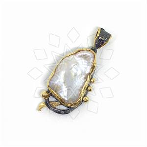 925 Sterling Silver Single Drop Gem Pendant