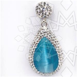 925 Sterling Silver Single Drop Gem Pendant