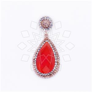 925 Sterling Silver Single Drop Gem Pendant