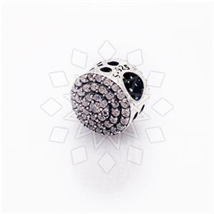 925 Sterling Silver Unique CZ Charm