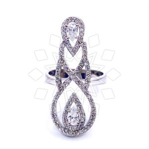 925 Sterling Silver Zirconia  Unique Rings