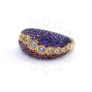 925 Sterling Silver Zirconia Statement  Cocktail Rings