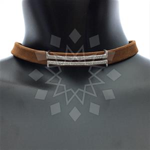 925 Sterling Silver Modern  Choker Necklace