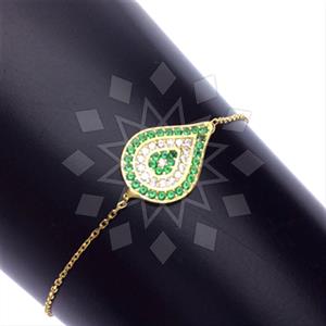 925 Sterling Silver Evil Eye Adjustable Bracelet