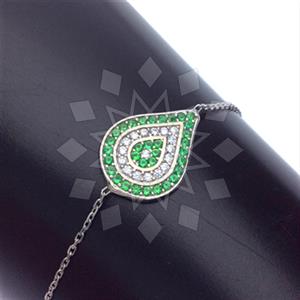 925 Sterling Silver Evil Eye Adjustable Bracelet