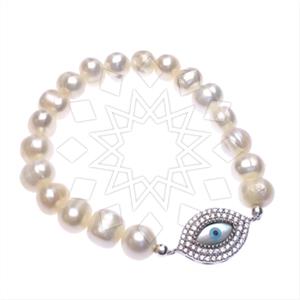 925 Sterling Silver Evil Eye  Beaded Bracelet