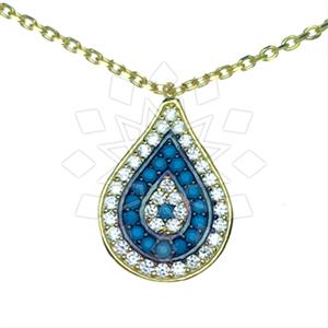 925 Sterling Silver Evil Eye Pendant Necklace