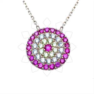 925 Sterling Silver Evil Eye Pendant Necklace