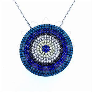 925 Sterling Silver Evil Eye Pendant Necklace