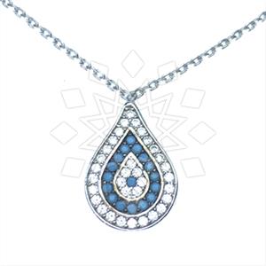 925 Sterling Silver Evil Eye Pendant Necklace
