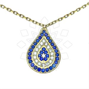 925 Sterling Silver Evil Eye Pendant Necklace