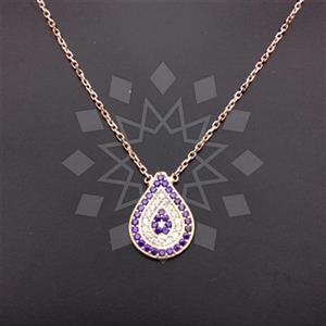 925 Sterling Silver Evil Eye Pendant Necklace