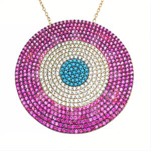 925 Sterling Silver Evil Eye Pendant Necklace