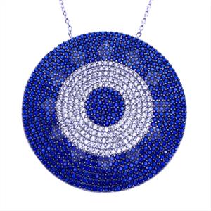 925 Sterling Silver Evil Eye Pendant Necklace
