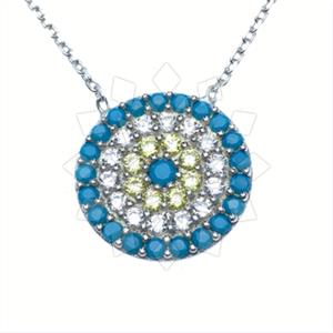 925 Sterling Silver Evil Eye Pendant Necklace