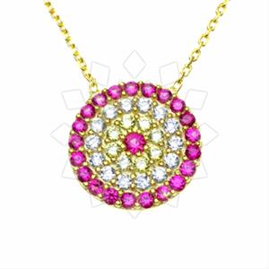 925 Sterling Silver Evil Eye Pendant Necklace