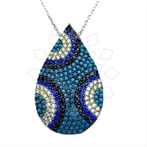 925 Sterling Silver Evil Eye Pendant Necklace