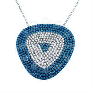 925 Sterling Silver Evil Eye Pendant Necklace