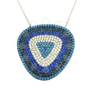 925 Sterling Silver Evil Eye Pendant Necklace