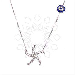 925 Sterling Silver Evil Eye Pendant Necklace