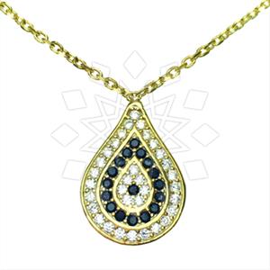 925 Sterling Silver Evil Eye Pendant Necklace