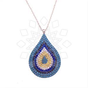 925 Sterling Silver Evil Eye Pendant Necklace