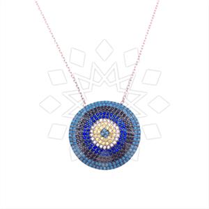 925 Sterling Silver Evil Eye Pendant Necklace