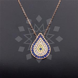 925 Sterling Silver Evil Eye Pendant Necklace