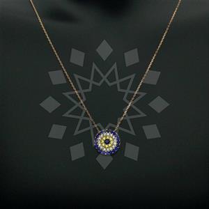 925 Sterling Silver Evil Eye Pendant Necklace