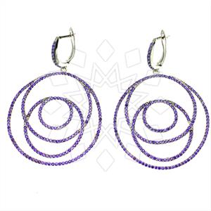 925 Sterling Silver Geometric Statement Earring