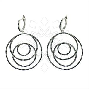 925 Sterling Silver Geometric Statement Earring