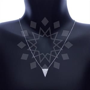 925 Sterling Silver Geometric Pendant Necklace