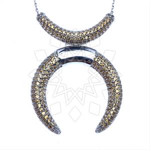 925 Sterling Silver Geometric Pendant Necklace