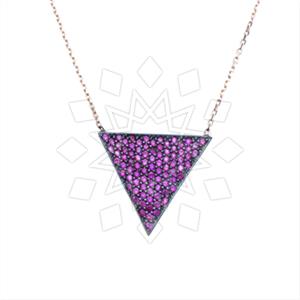 925 Sterling Silver Geometric Pendant Necklace