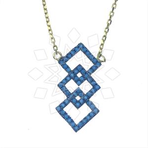 925 Sterling Silver Geometric Pendant Necklace