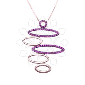 925 Sterling Silver Geometric Pendant Necklace