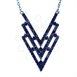 925 Sterling Silver Geometric Pendant Necklace