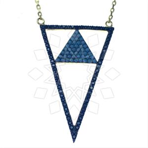 925 Sterling Silver Geometric Pendant Necklace