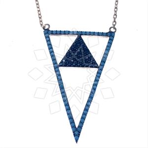 925 Sterling Silver Geometric Pendant Necklace