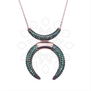925 Sterling Silver Geometric Pendant Necklace