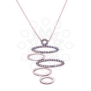 925 Sterling Silver Geometric Pendant Necklace