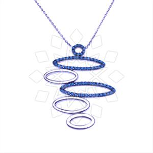 925 Sterling Silver Geometric Pendant Necklace