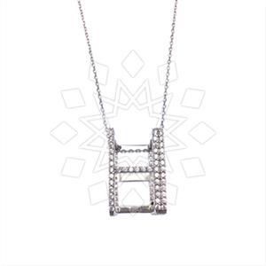 925 Sterling Silver Geometric Pendant Necklace