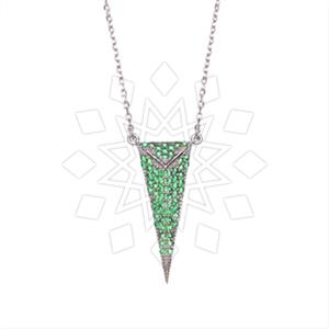 925 Sterling Silver Geometric Pendant Necklace