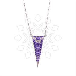 925 Sterling Silver Geometric Pendant Necklace