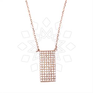 925 Sterling Silver Geometric Pendant Necklace