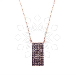 925 Sterling Silver Geometric Pendant Necklace
