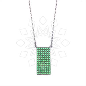 925 Sterling Silver Geometric Pendant Necklace