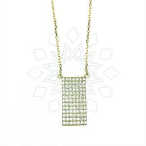 925 Sterling Silver Geometric Pendant Necklace