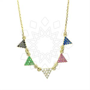 925 Sterling Silver Geometric Pendant Necklace